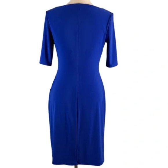 Ralph Lauren Cowl Neck Dress Side Drape Rouching Size 2 - Picture 9 of 17